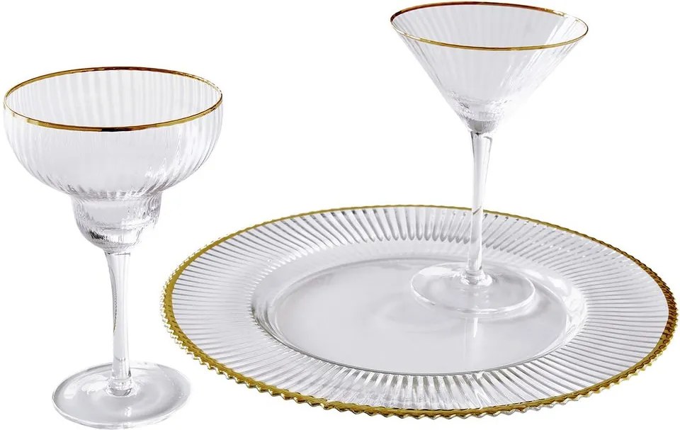 GOLDEN TWENTIES Martini pohár arany szegéllyel 300ml