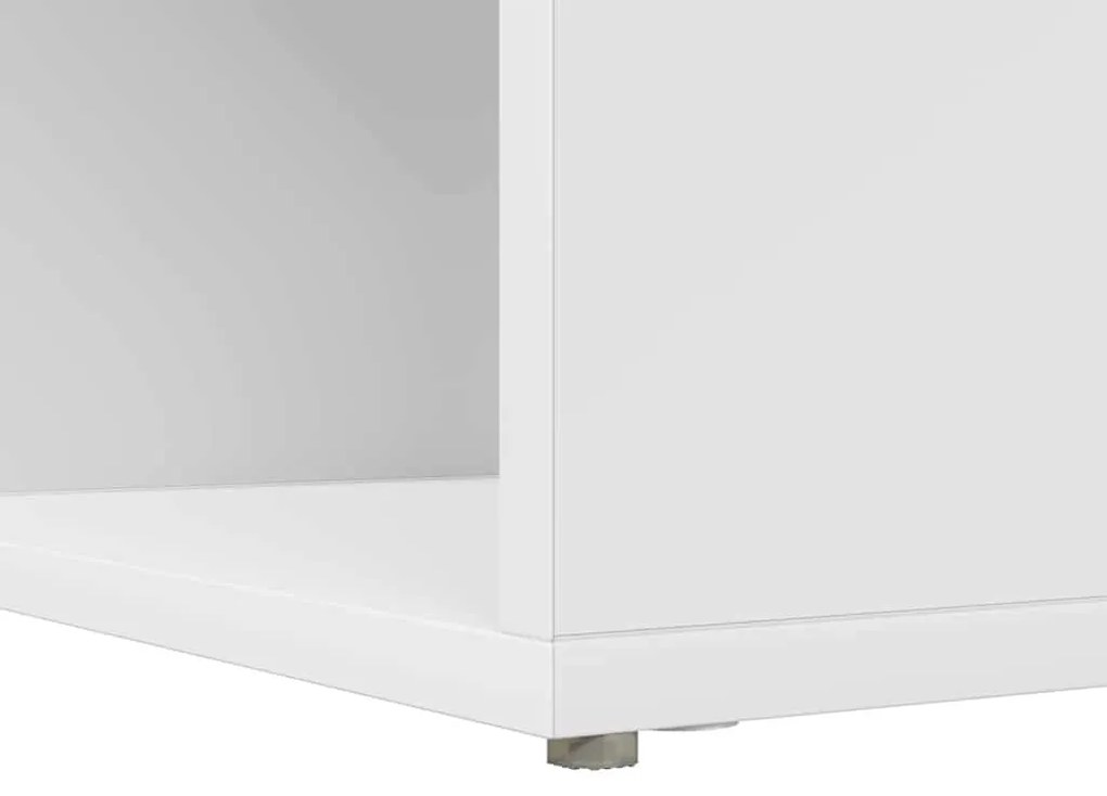 Sarokíróasztal polcokkal Fehér 101,5 x 149,5 x 149,5 cm Faanyag