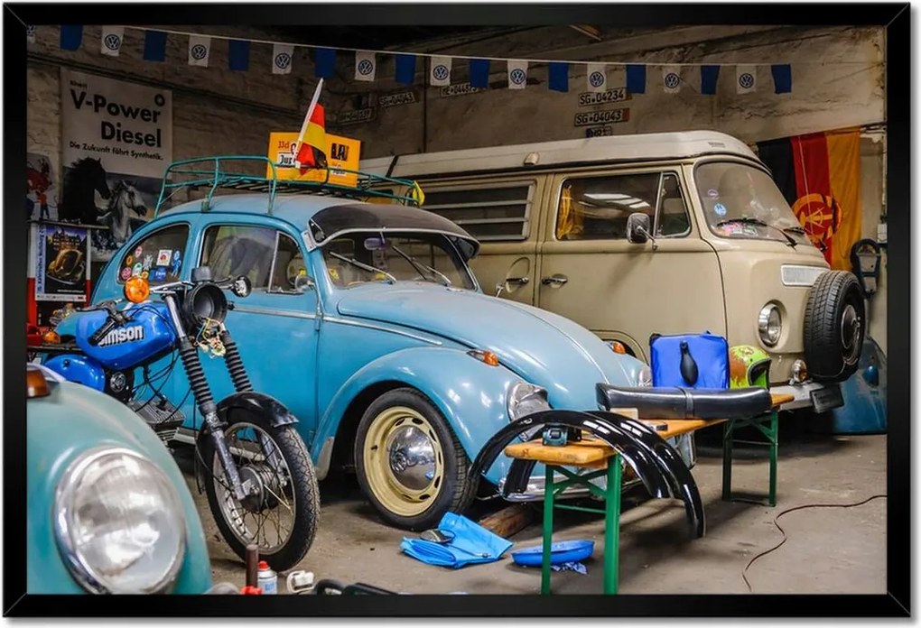 Poszterek keretben 60x40 Garázs szerelő