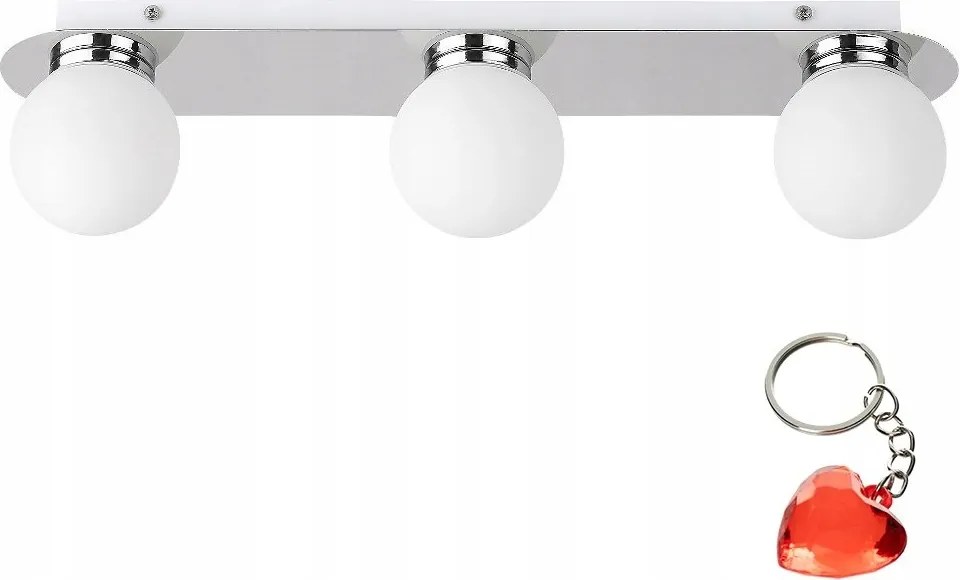 Mennyezeti lámpa hármas fürdőszoba üveg gömbök Becca 2112 Rabalux