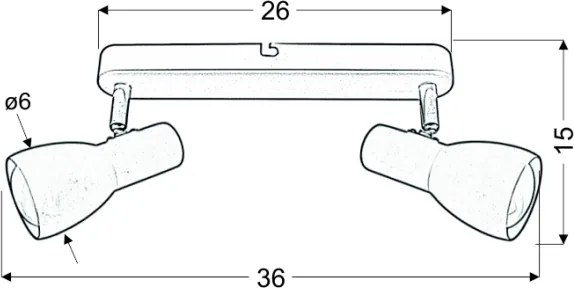 Spotlámpa PICARDO 2xE14/40W/230V sárga