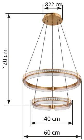Globo 67196-78H - LED dimmelhető BLONDIE csillár LED/78W/230V + távirányító