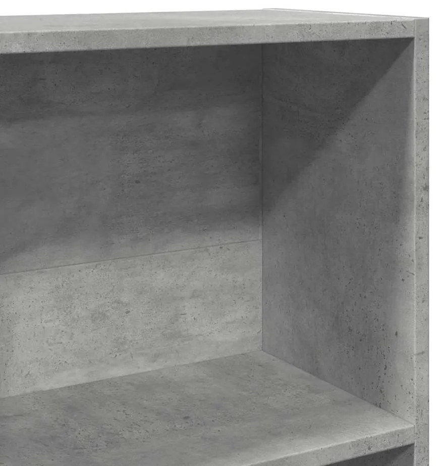 betonszürke szerelt fa könyvespolc 40 x 24 x 176 cm