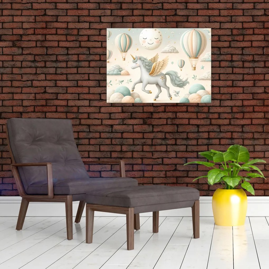 Kép - Boldog egyszarvú (70x50 cm)