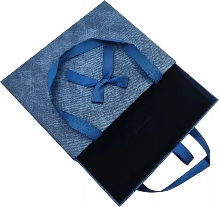 Elegáns kék velúr ékszer díszdoboz BS003406