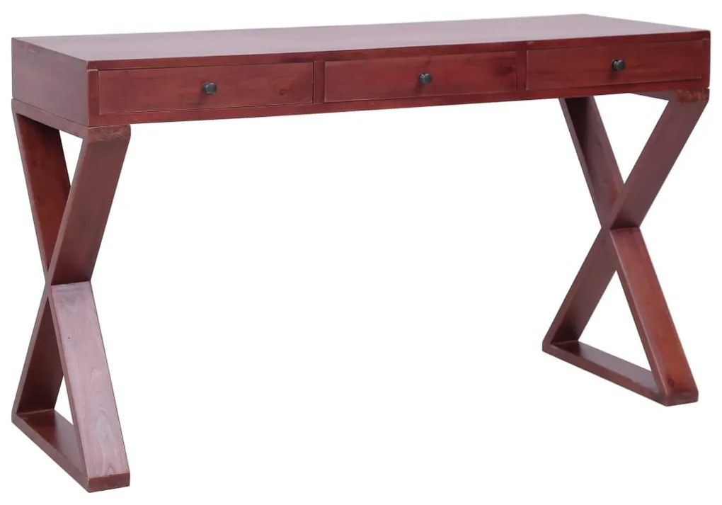 barna tömör mahagóni számítógépasztal 115 x 47 x 77 cm
