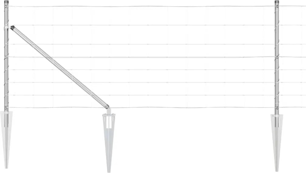 vidaXL Kerítésoszlop Galvanizált 25 x 0,8 m Acél