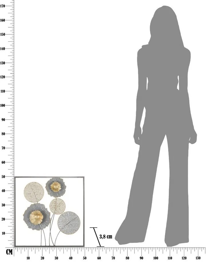 Squity fém fali dekoráció, 50 x 50 cm - Mauro Ferretti