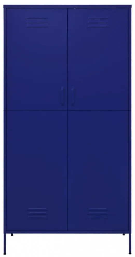 tengerészkék acél ruhásszekrény 90 x 50 x 180 cm