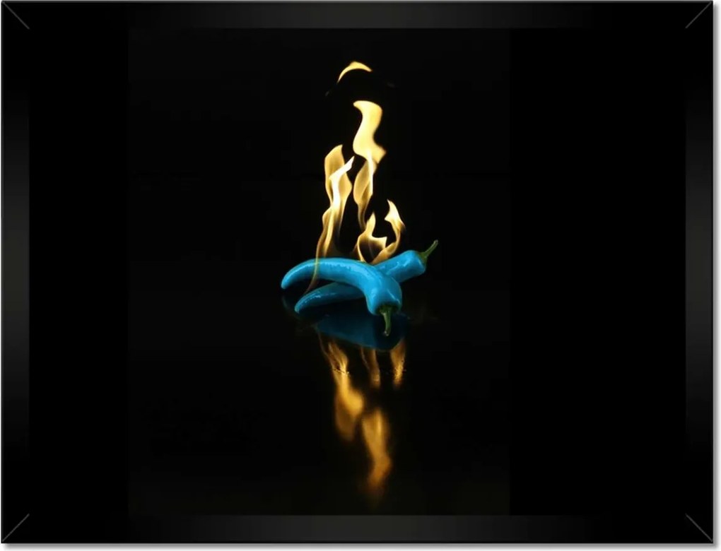 Poszterek keretben 40x30 Kék paprika a tűzben