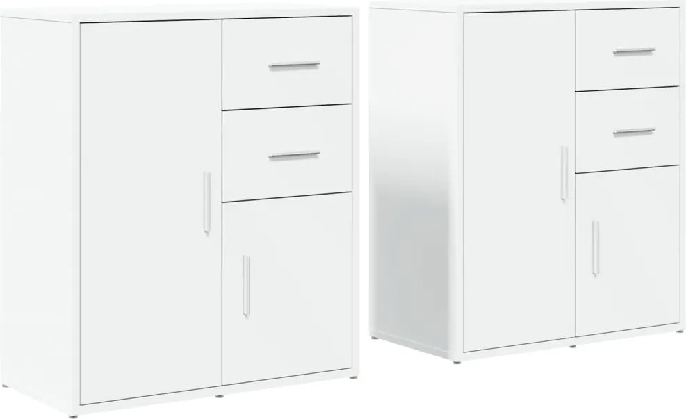 vidaXL 2 db fehér szerelt fa tálalószekrény 60 x 31 x 70 cm