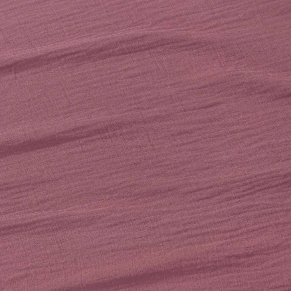 Goldea muszlin ágyneműhuzat – pasztell borvörös 140 x 200 és 70 x 90 cm