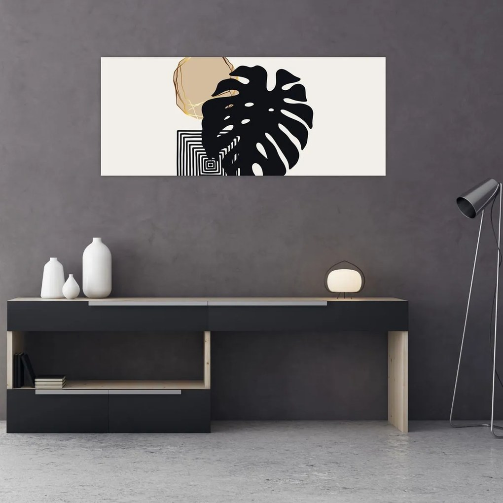 Kép - Absztrakció trópusi levelekkel N⁰2 (120x50 cm)