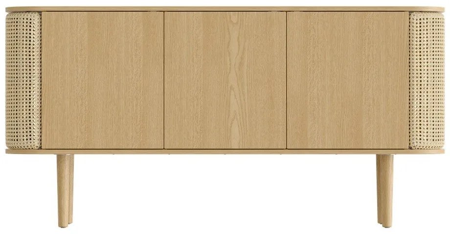 Natúr színű alacsony komód tölgyfa dekorral 150x75 cm Treasures – UMAGE