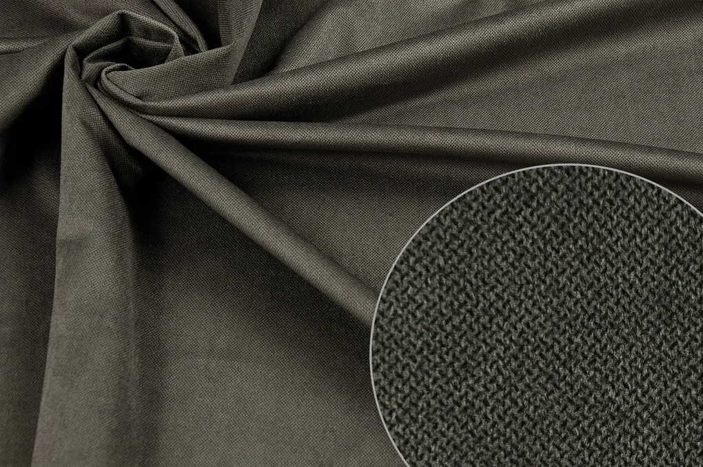 Dekoratív, sima függönyanyag finom bolyhos felülettel, 1,5 m széles szürke