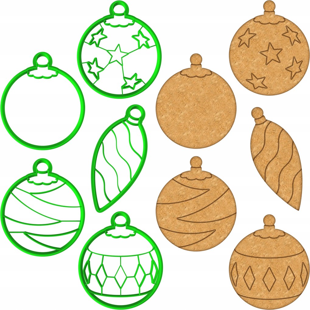 5x Karácsonyi Formák Karácsonyi lyukasztó szett XXL 5db