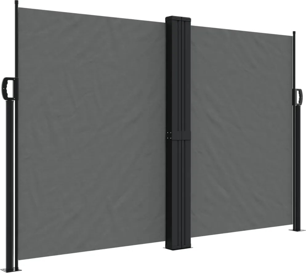 vidaXL antracitszürke behúzható oldalsó napellenző 160 x 1200 cm