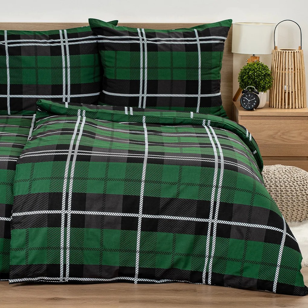 4Home Green Classic pamut párnahuzat, 140 x 220 cm, 70 x 90 cm, 140 x 220 cm, 70 x 90 cm