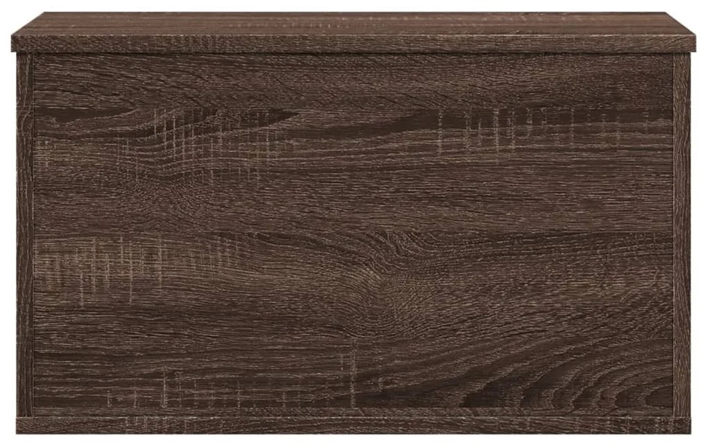 barna tölgy színű szerelt fa tárolóláda 60 x 35 x 35 cm