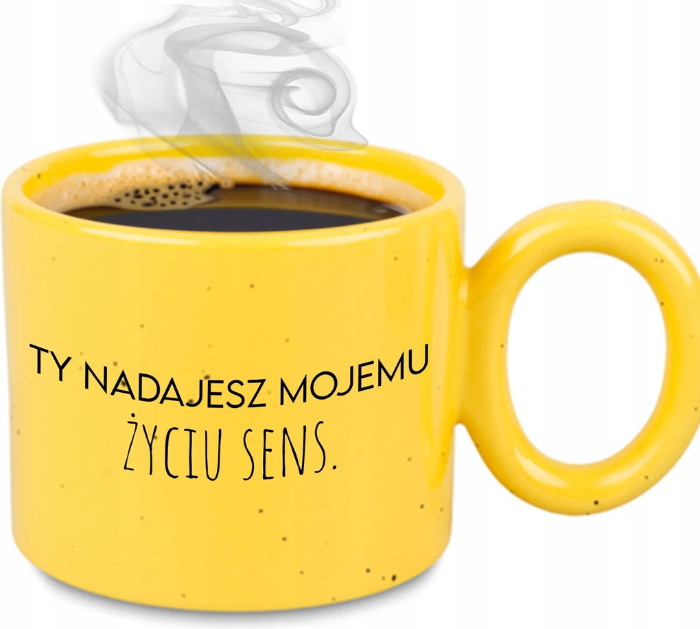 Bögre XXL Sárga Pároknak Évfordulós Ajándék Te Adj Életemnek Értelmet