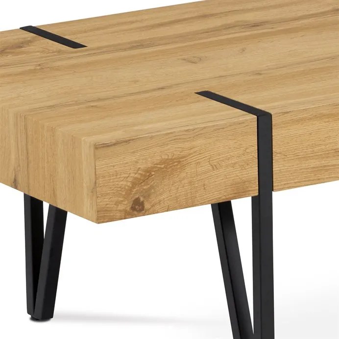 Dohányzóasztal 110×60×42 cm, MDF, vad tölgy, AHG-233 OAK