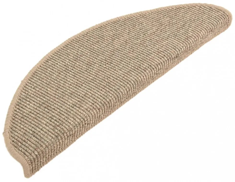 vidaXL 15 db sötét bézs színű öntapadó lépcsőszőnyeg 65x21x4 cm