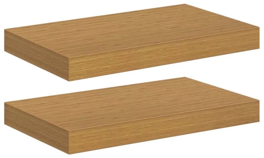 vidaXL Falpolc Falra szerelhető 2 pcs Bézs 40 x 23,5 x 4 cm Faanyag