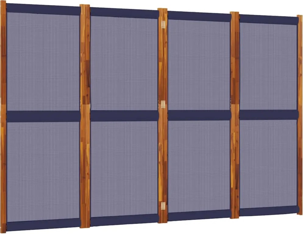 vidaXL sötétkék 4 paneles térelválasztó 280 x 180 cm