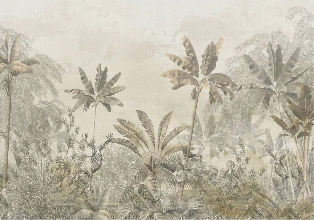 Divatos Flizelin Fali Tapéta Trópusi dzsungel 208x146 Ragasztó