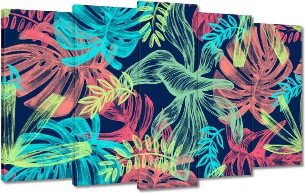 Monster festmények 100x60 Levelek színben