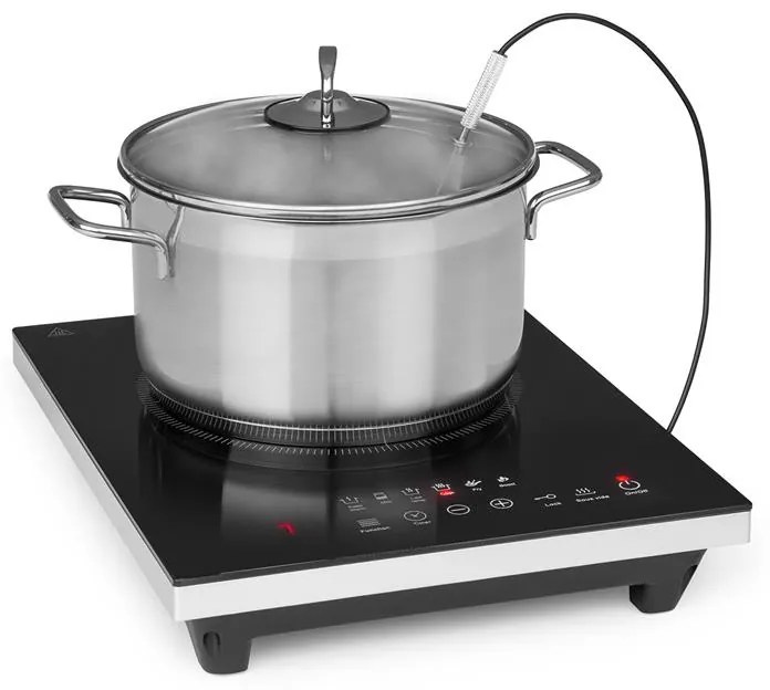 Klarstein Cook n Roll, indukciós főzőlap, 2000 W, 3 órás időzítő, 10 fokozat, fekete