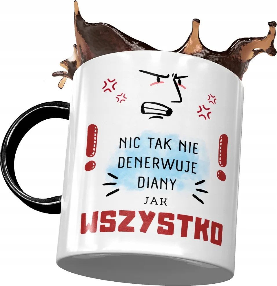 Fekete Bögre Diana Barátnő Feleség Ajándék Nyomtatott Fotóval