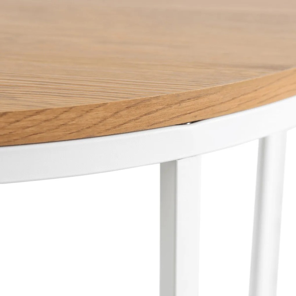 Asztal tölgy arany/fehér színben HANTEL