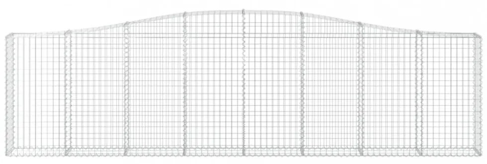 6 db íves horganyzott vas gabion kosár 400x30x100/120 cm