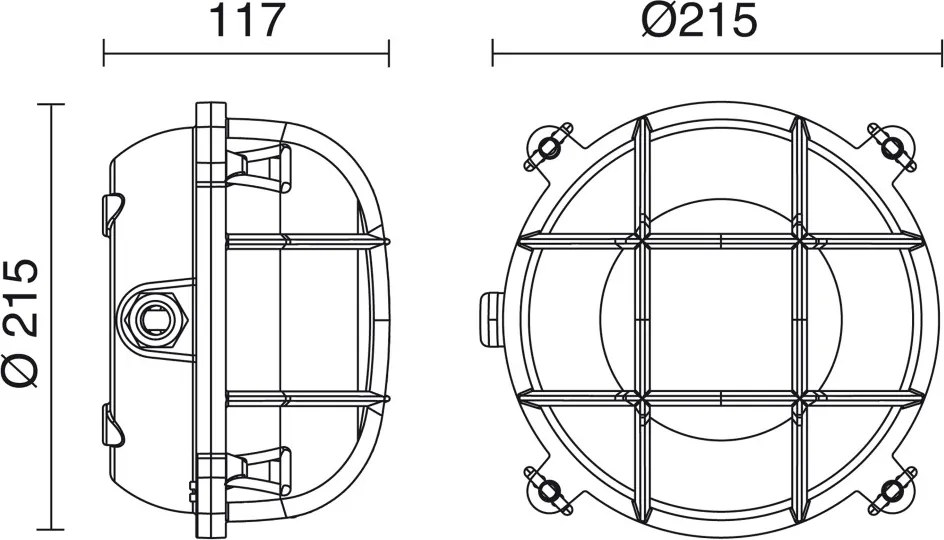 NOVOLUX 573B-G05X1A-34 OTTONE Klasszikus Kültéri Mennyezeti Lámpa Sárgaréz, Átlátszó E27 IP54