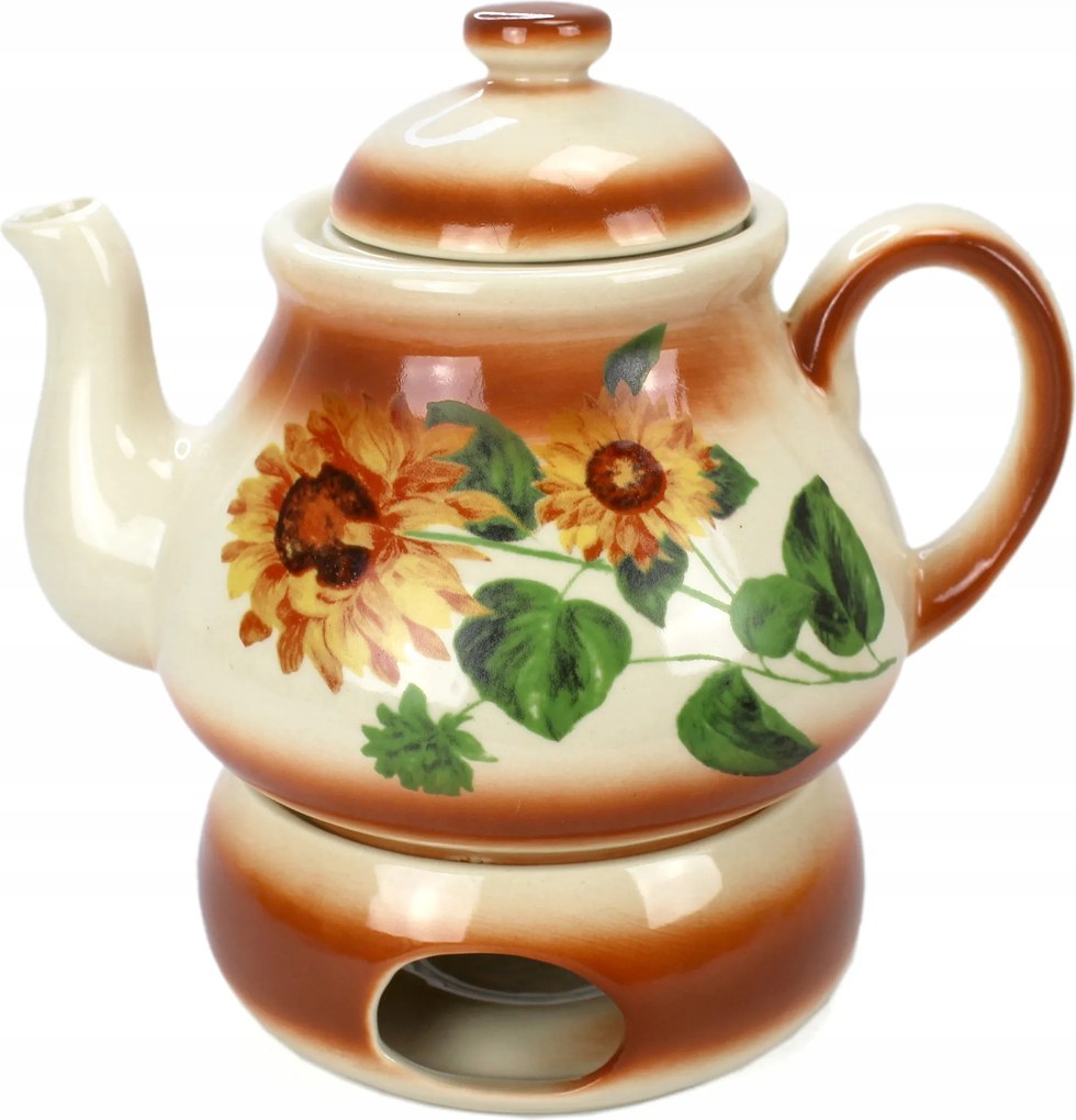 Kerámia vízforraló 1,2l napraforgó motívummal