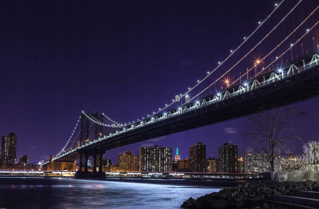 Poszter 91,5x60cm Manhattan híd és Alsó-Manhattan panoráma, Assaf Frank