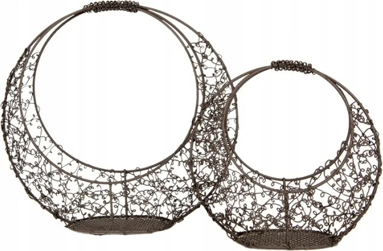 Filigraine 2 db-os drótkosár szett 30x10x28 22x8x20 cm