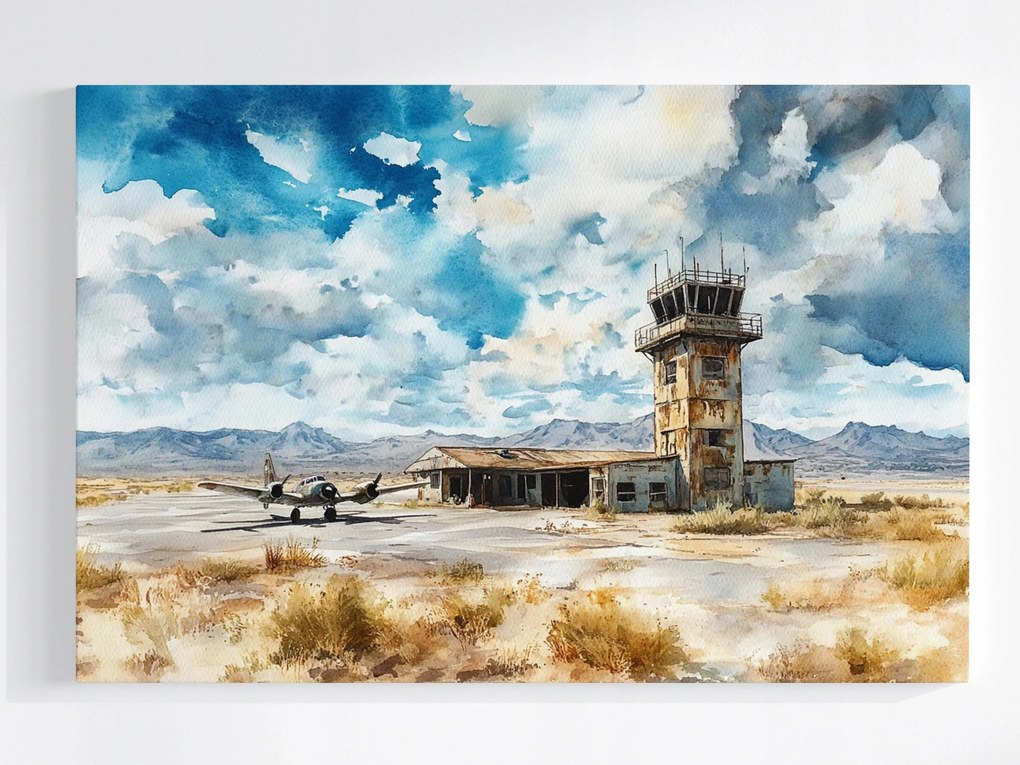 Poszter Repülőtér Repülőgép Üresség Ellenőrző Torony 60x40