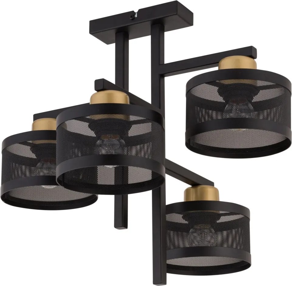 SIGMA LIGHTING 32135 OFF Ernyős Mennyezeti Lámpa Fekete, Arany E27 IP20