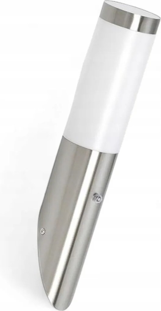 Qazqa Kültéri homlokzati fali lámpa Rox 93935 E27 fém/műanyag ezüst