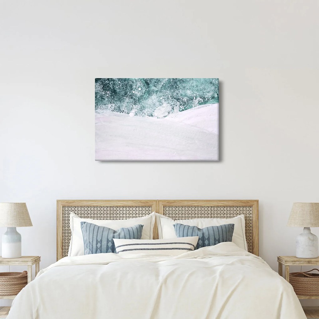 Kép - Türkiz absztrakció (90x60 cm)