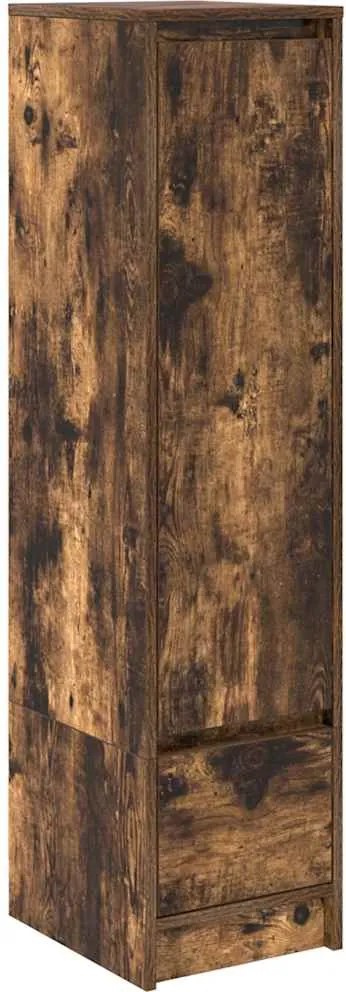 vidaXL füstölt tölgy szerelt fa magasszekrény 29,5x34x119,5 cm