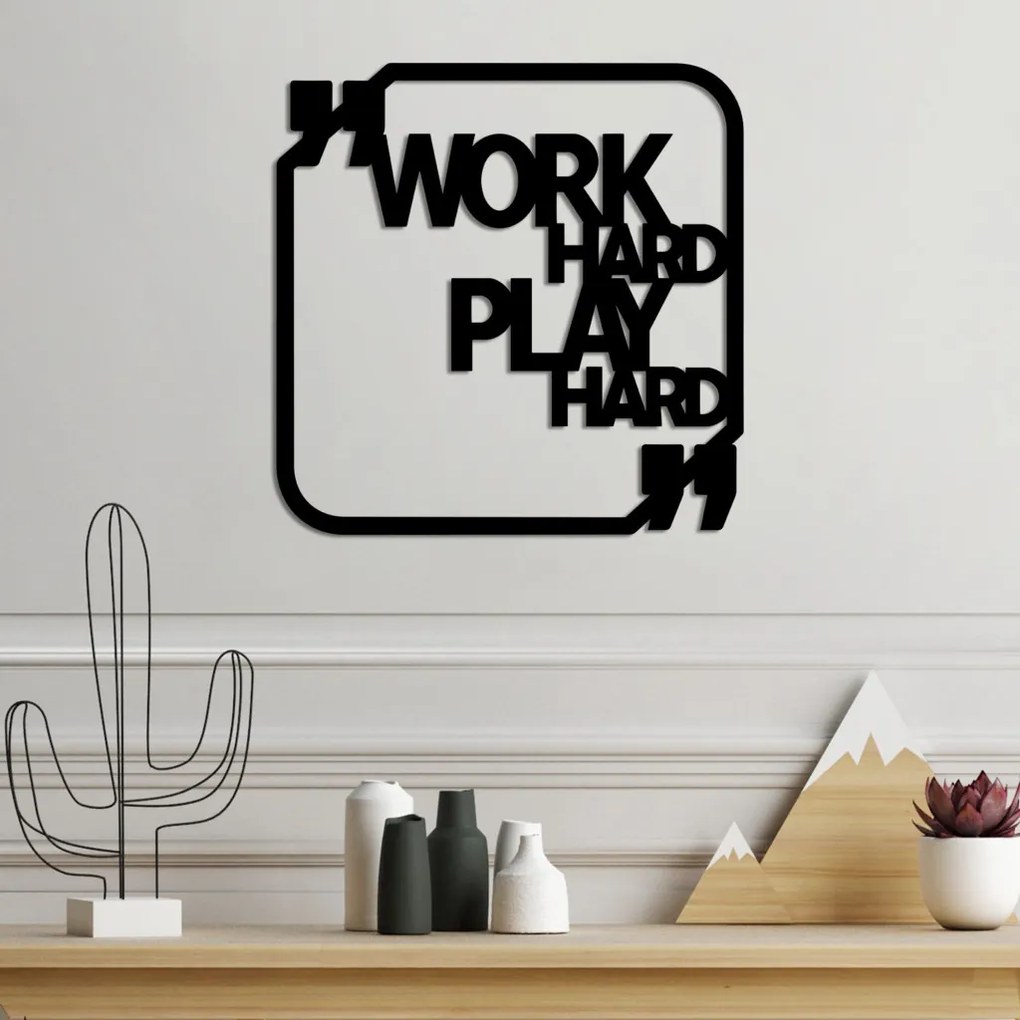 Work fém fali dekoráció, 50×50 cm – TR891TNL3374
