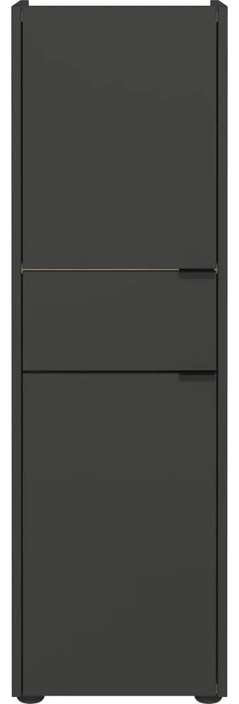 Antracitszürke magas fürdőszoba szekrény 34x111 cm Forano – Germania