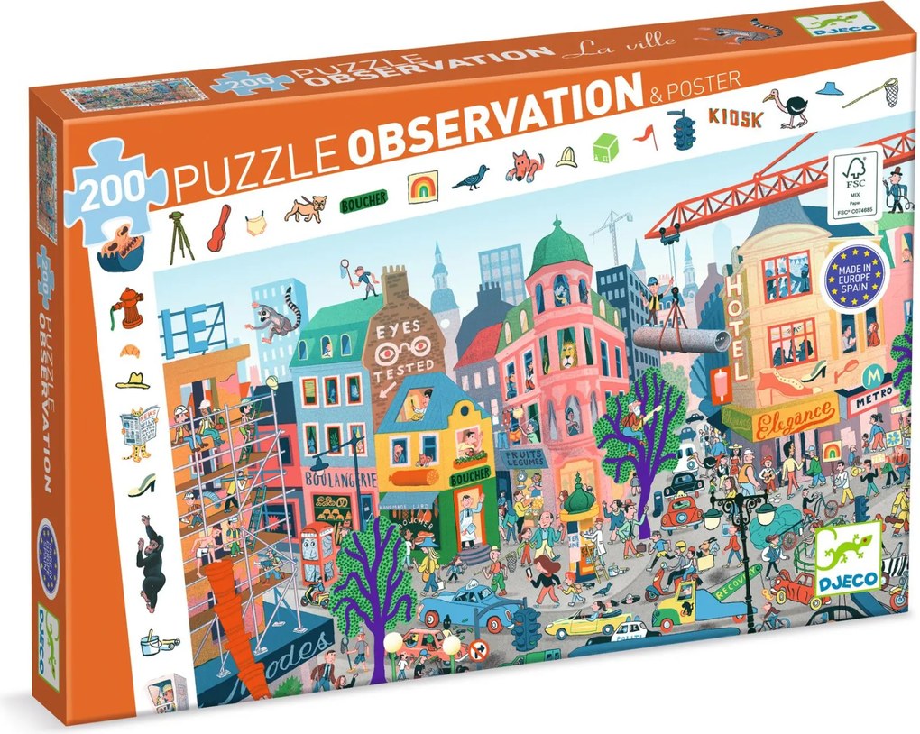 Megfigyeltető puzzle - A város, 200 db-os - The city