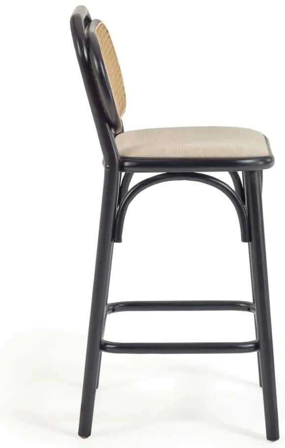 Fekete szilfa bárszék szett 2 db-os (ülésmagasság 65 cm) Doriane – Kave Home