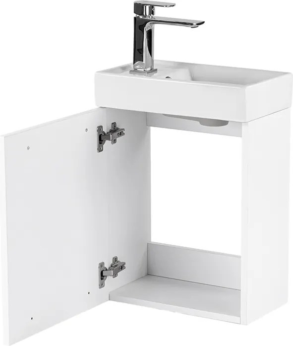 Fantastic fürdőszoba bútor Melanie tükörrel, fehér színben