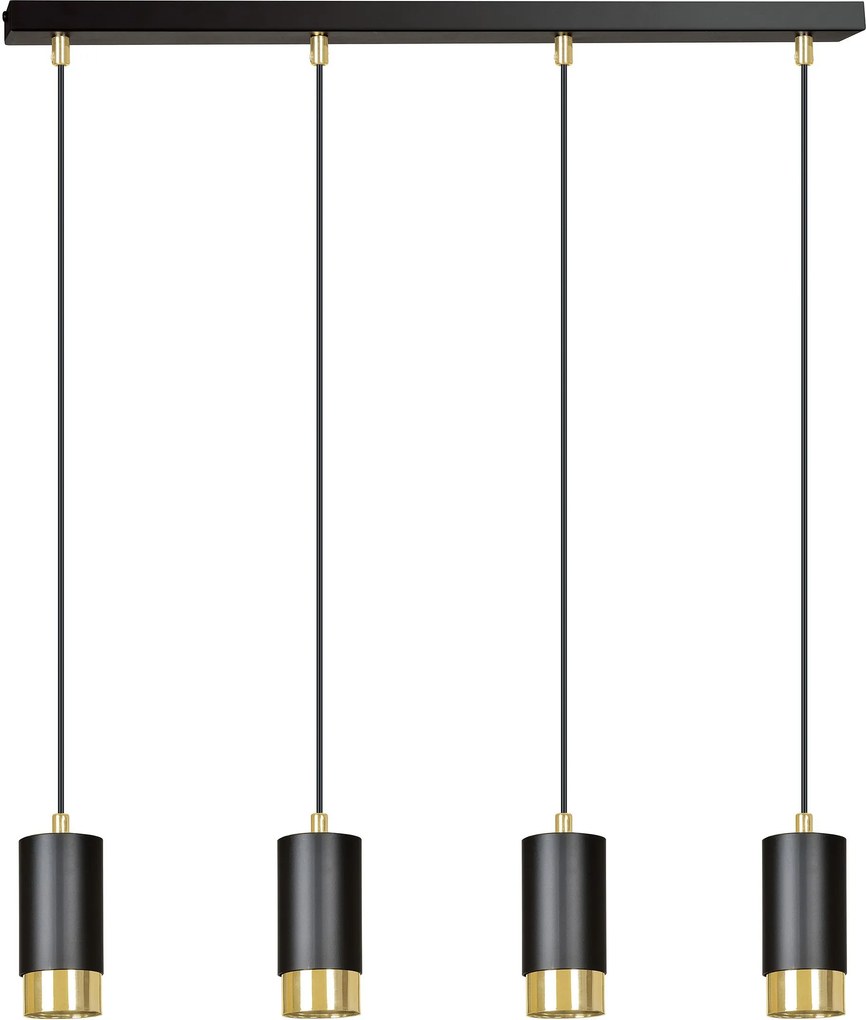 Emibig modern függeszték fumiko fekete arany emi817/4