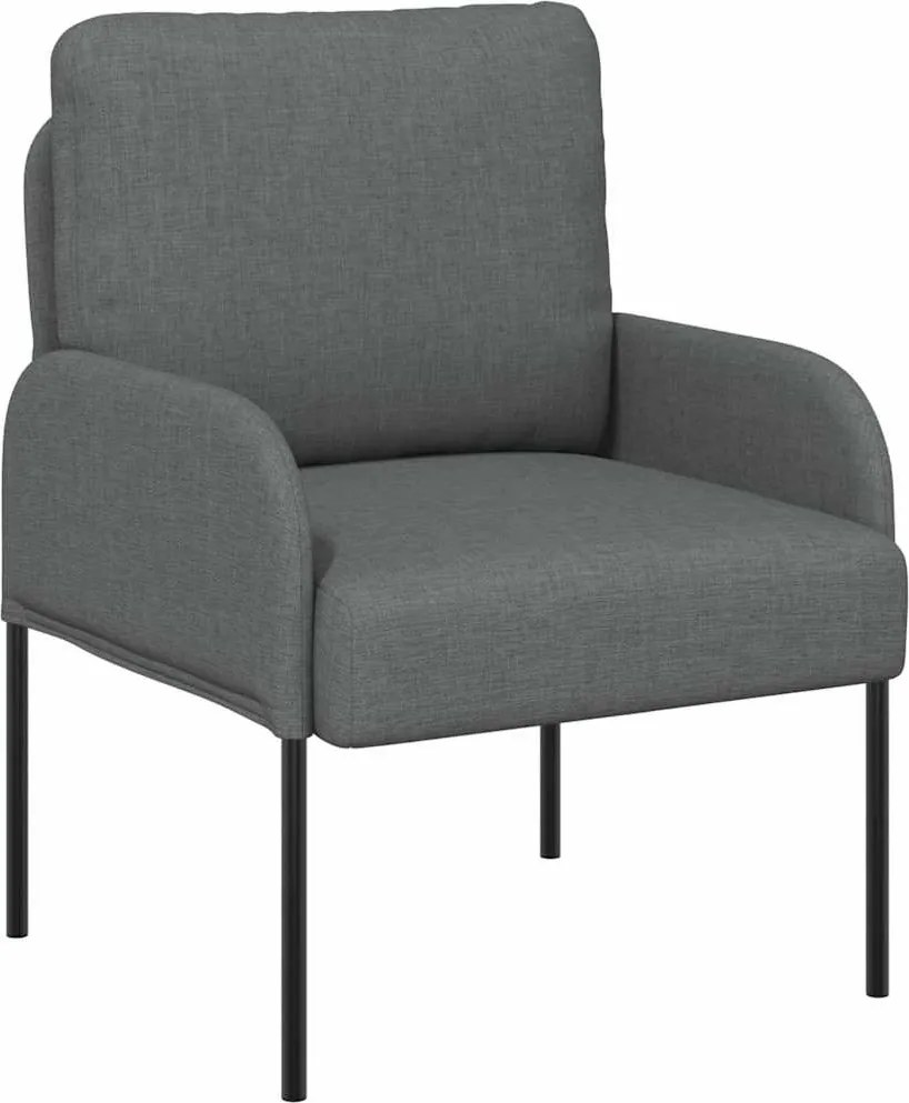 vidaXL Kanapék párnával 55cm Sötétszürke Furnér